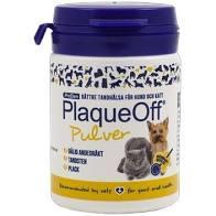 PlaqueOff pulver. Kosttilskud til forebyggelse af tandsten hos kat og hund. 60 g